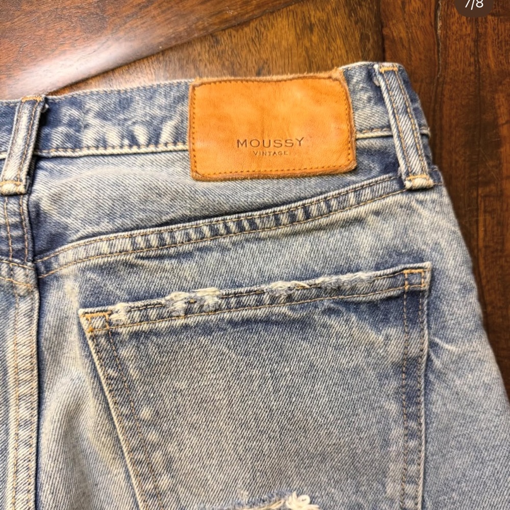 Moussy Vintage Keller Blue Straight Leg Jeans Size 26 MSRP $325 - Picture 7 of 8